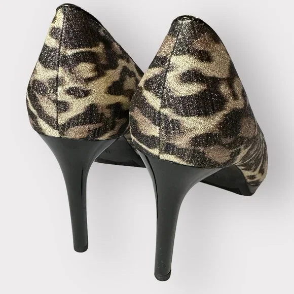 Bandolino Classic DYRE LEOPARD Pumps Heels Sz 8M - Picture 4 of 7